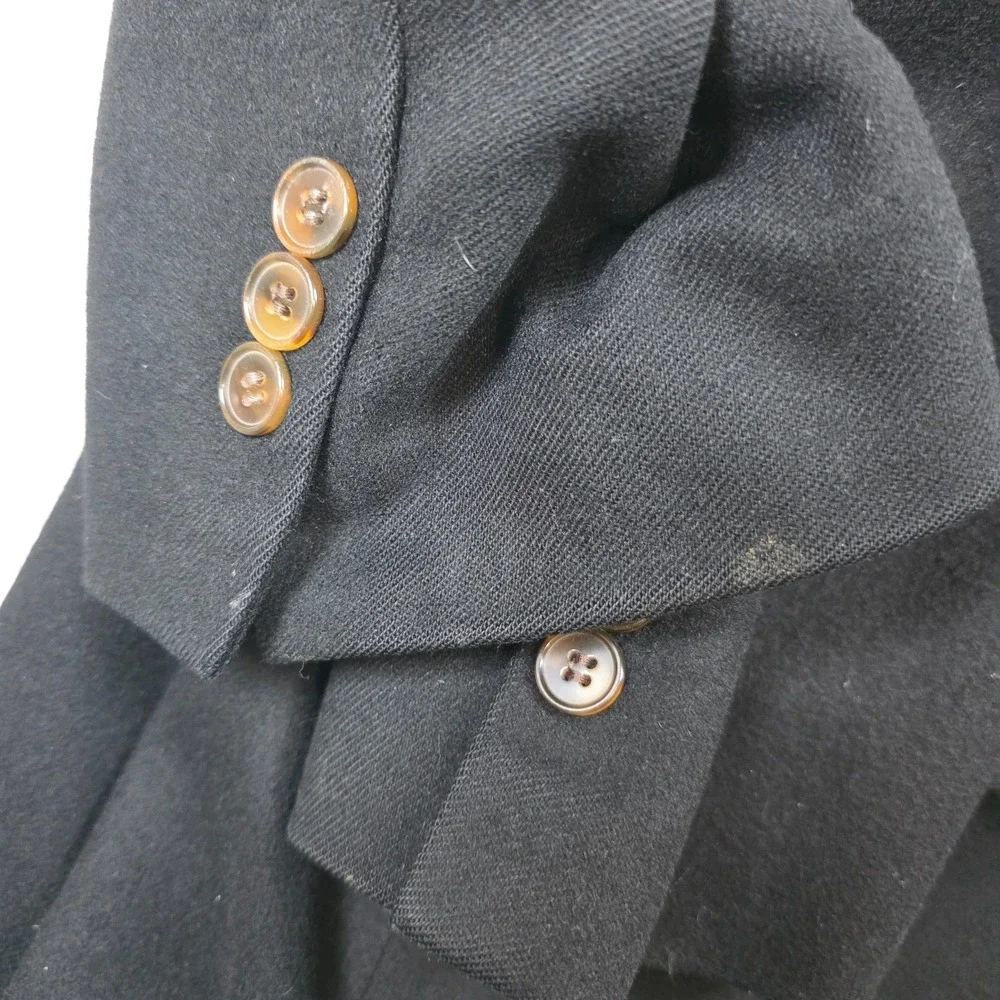 Bill Blass Black Label Blazer Jacket Mens 46R Black Cashmere Notch Lapel Vintage
